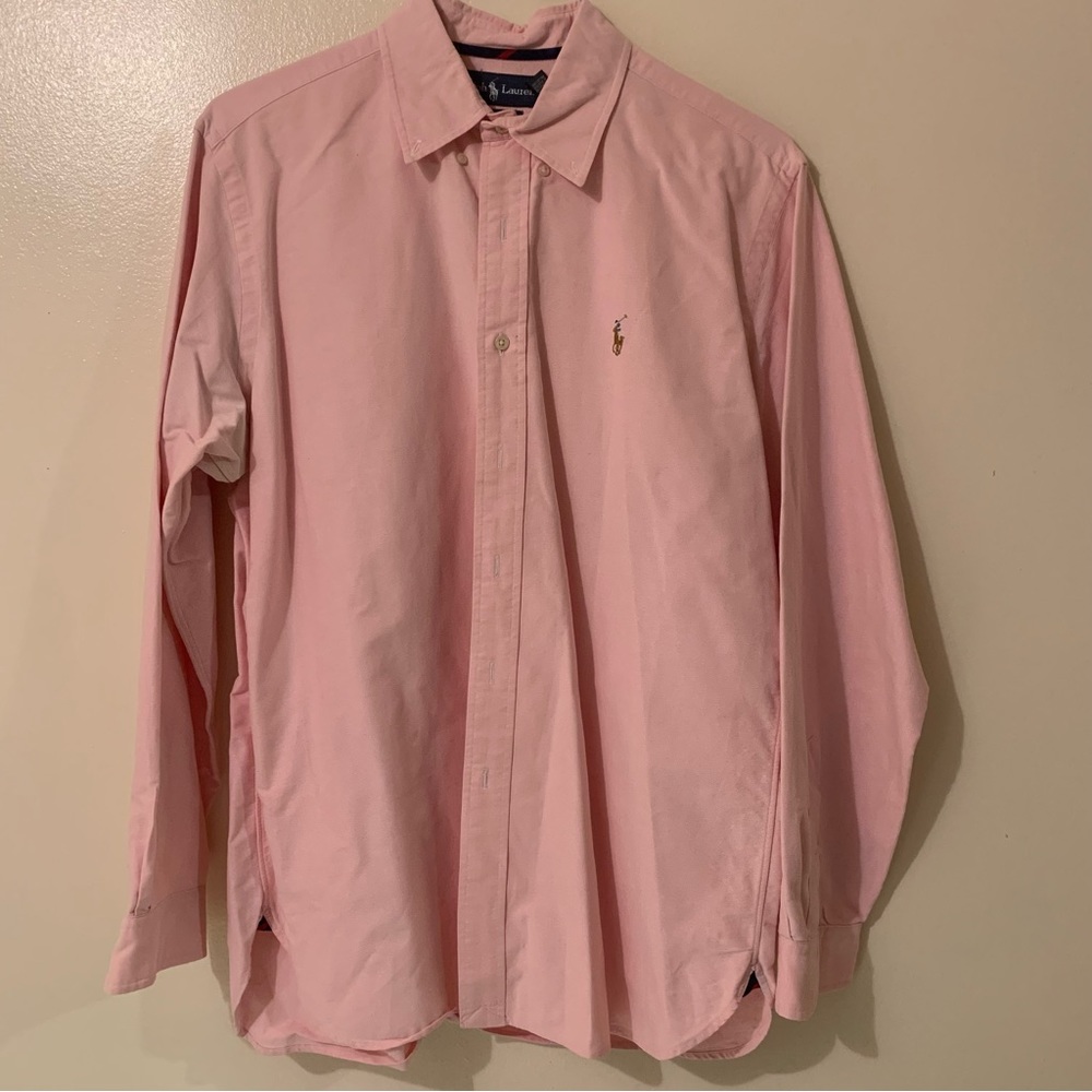 Men’s Ralph Lauren Classic Fit Dress Shirt Size L Color Salmon